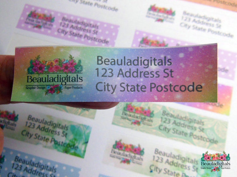 Personalised Address Label - Address Slim Label - Return Address ...