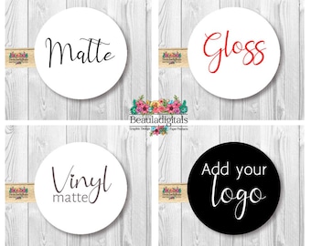 Add your Logo Design Stickers, Designer Sticker, Personalized label Sticker, Choose your Logo design, Custom Printed, Matte, Gloss, Vinyl