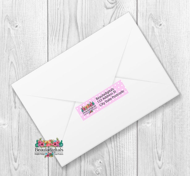 Sticker Label Address Cover Personalised Address Label - Address Slim Label - Return Address ...