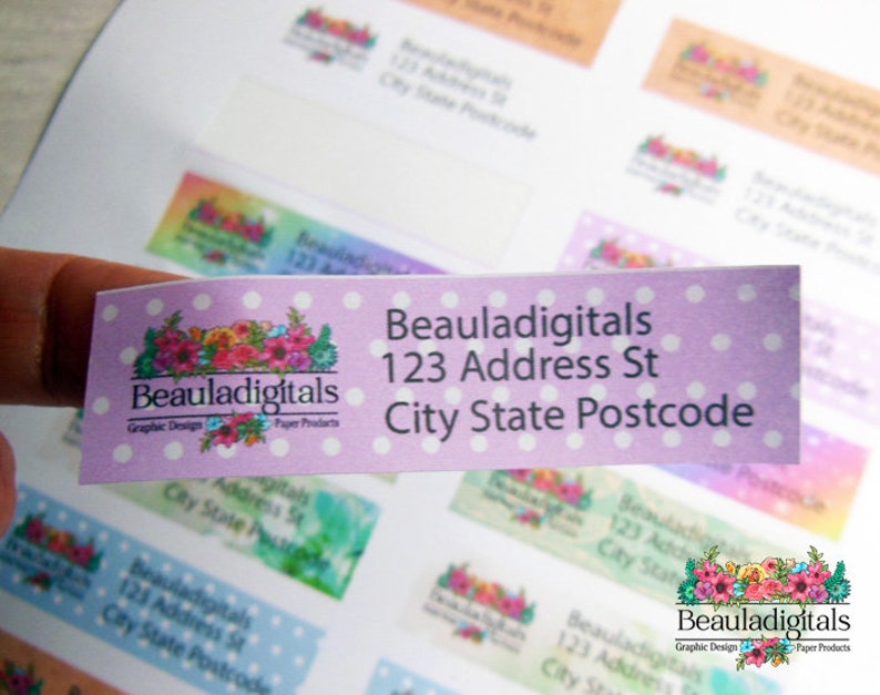 Personalised Address Label Address Slim Label Return Etsy Australia