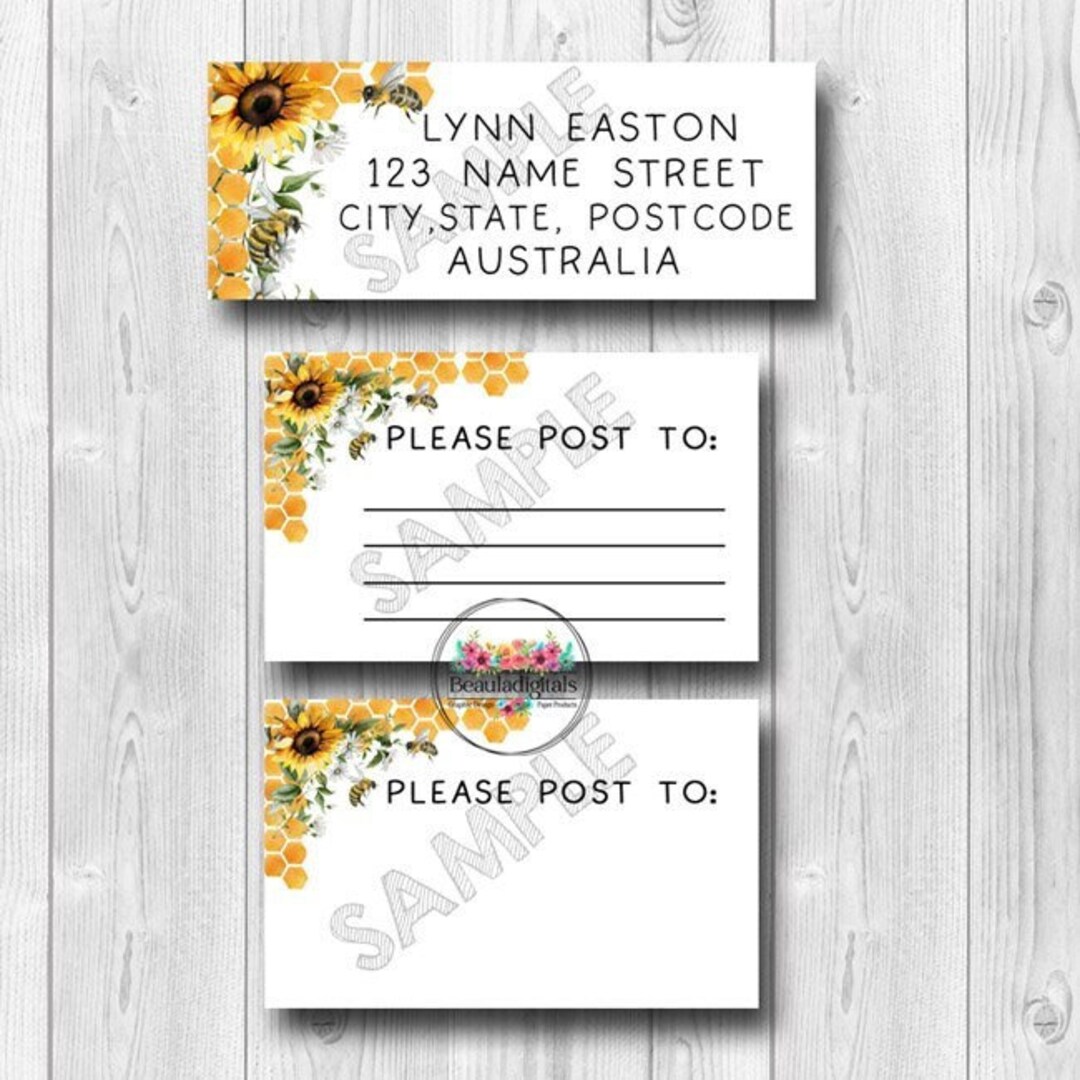 Letter Writing Elements - Personalised Address Label - Please Post to ...