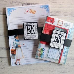 Letter Writing Kit, Vintage Post Office Stationery Writing Set, PenPal Kit, Snail Mail writing set, Printed Paper Set, Personalised Gift