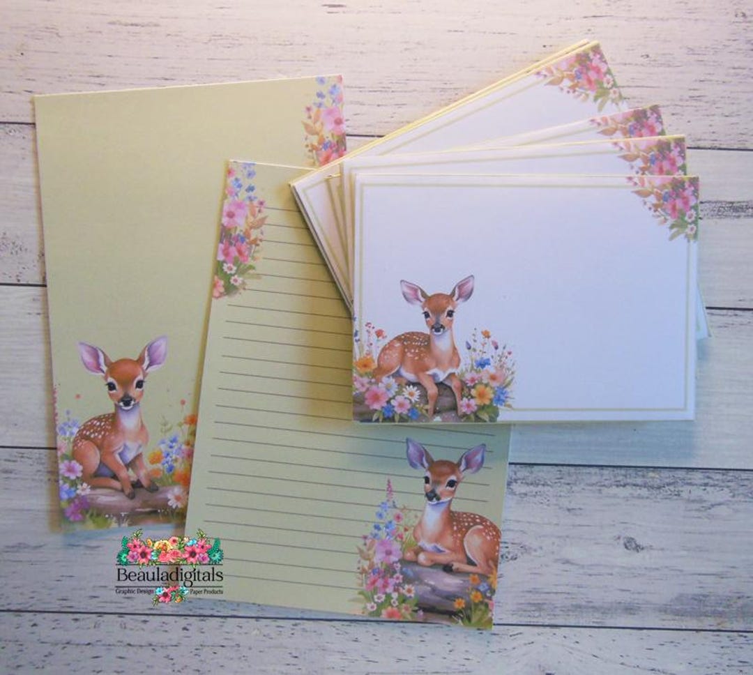 Letter Writing Kit, Cute as a Deer Letters Stationery Writing Set ...