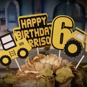Construction Birthday Party - Construction Party Centerpiece Sticks - Construction Birthday - Construction Party Decoration - Set of 4