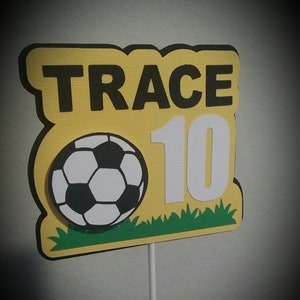 Soccer Decoration Stick - Soccer Centerpiece Stick - Soccer Birthday Party - Soccer Birthday Party Decoration - Soccer - Set of 3