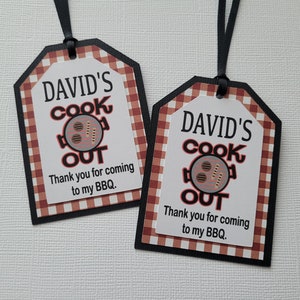Cookout Party Favor Tags - BBQ Party Favor Tags - Cookout Birthday Party Favor Tags - Cookout Favor Tags - Cookout - BBQ - Set of 12