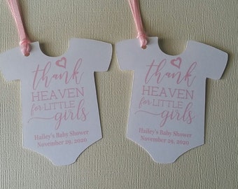 Baby Shower Favor Tags - Baby Girl Shower Favor Tags - Baby Girl Tags - Baby Shower - Baby Girl - Thank You Favor Tags - Set of 12