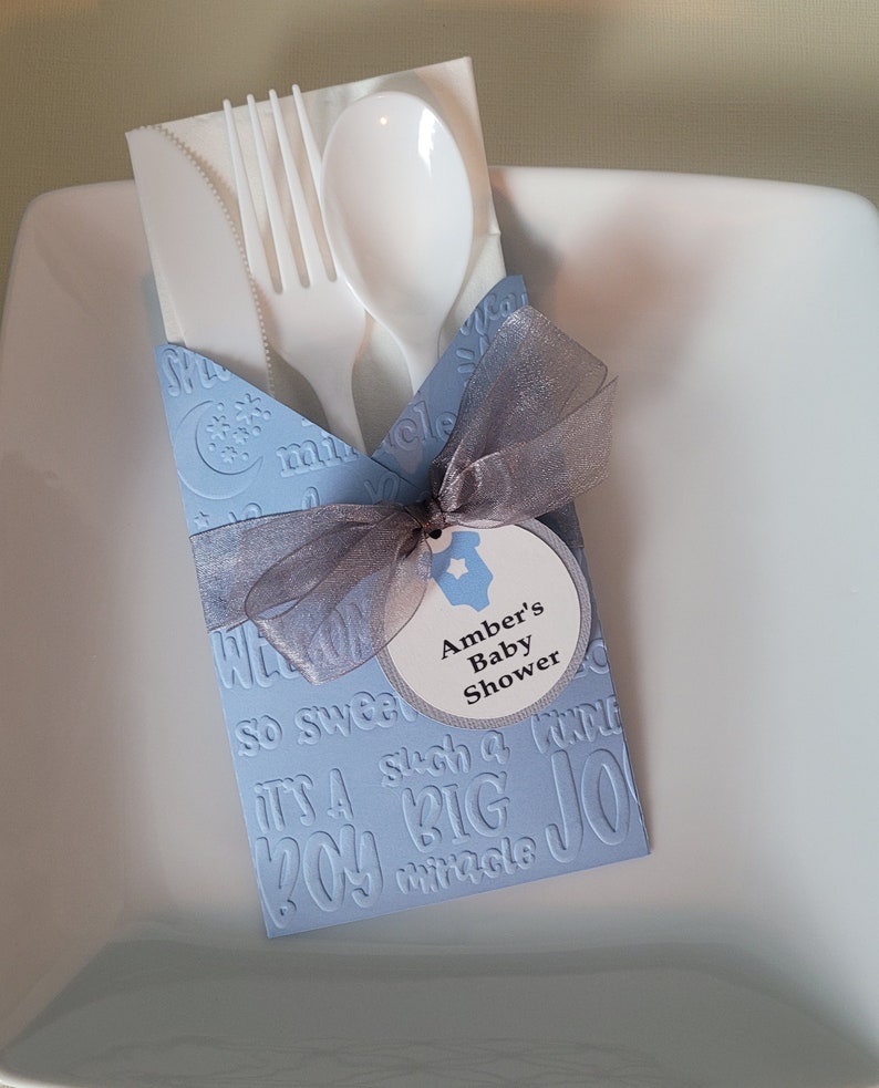 Baby Shower Utensil Holders Baby Shower Flatware Holders Etsy
