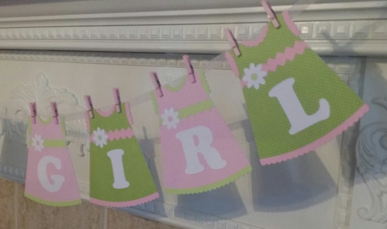 BABY GIRL BANNER Baby Banner Baby Shower Banner It's a Girl Banner Baby Shower Decoration image 2