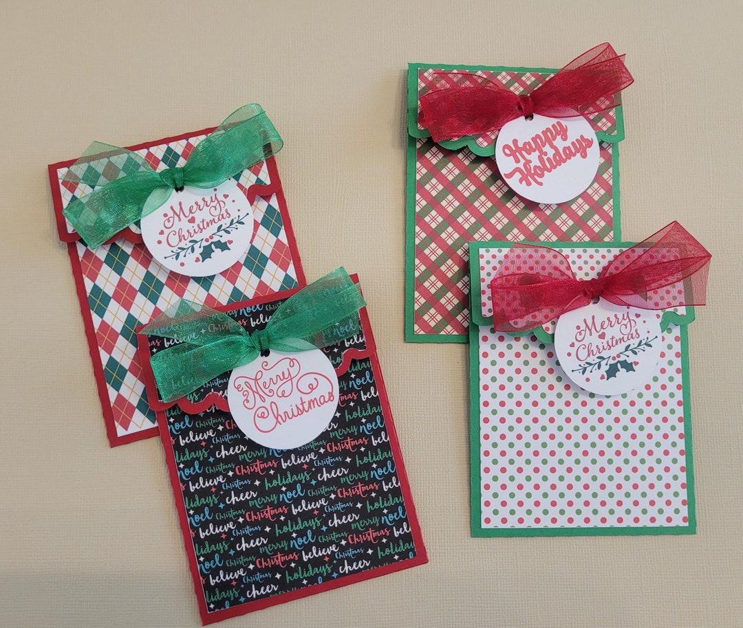 Set of 4 CHRISTMAS Gift Card Holders Christmas Gift Christmas - Etsy