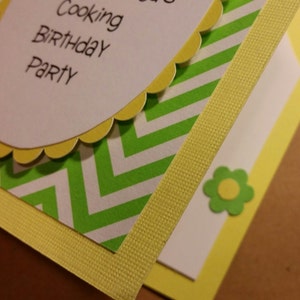 Cooking Party Invitations Baking Party Invitations Birthday Party Invitations Set of 8 image 3