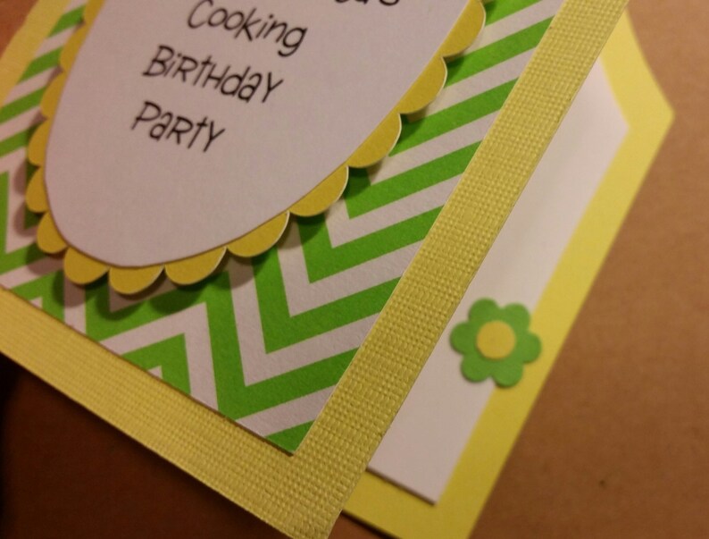 Cooking Party Invitations Baking Party Invitations Birthday Party Invitations Set of 8 image 3