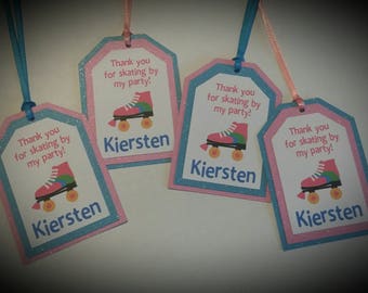 Skate Party Favor Tags - Roller Skating Party Favor Tags - Roller Skating Birthday Party Favor Tags - Roller Skating Party - Set of 12