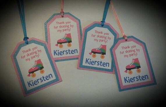 Skate Party Favor Tags Roller Skating Party Favor Tags | Etsy