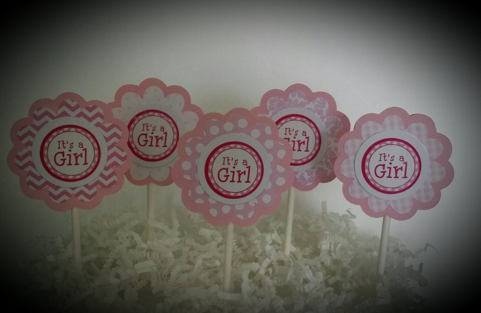 BABY GIRL Cupcake Toppers It's a Girl Cupcake Toppers Etsy