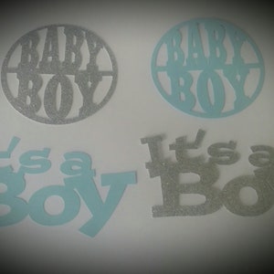 Baby Boy Cutouts - It&#39;s a Boy Cutouts - Baby Shower Decoration - Baby Boy Baby Shower - 30 pieces