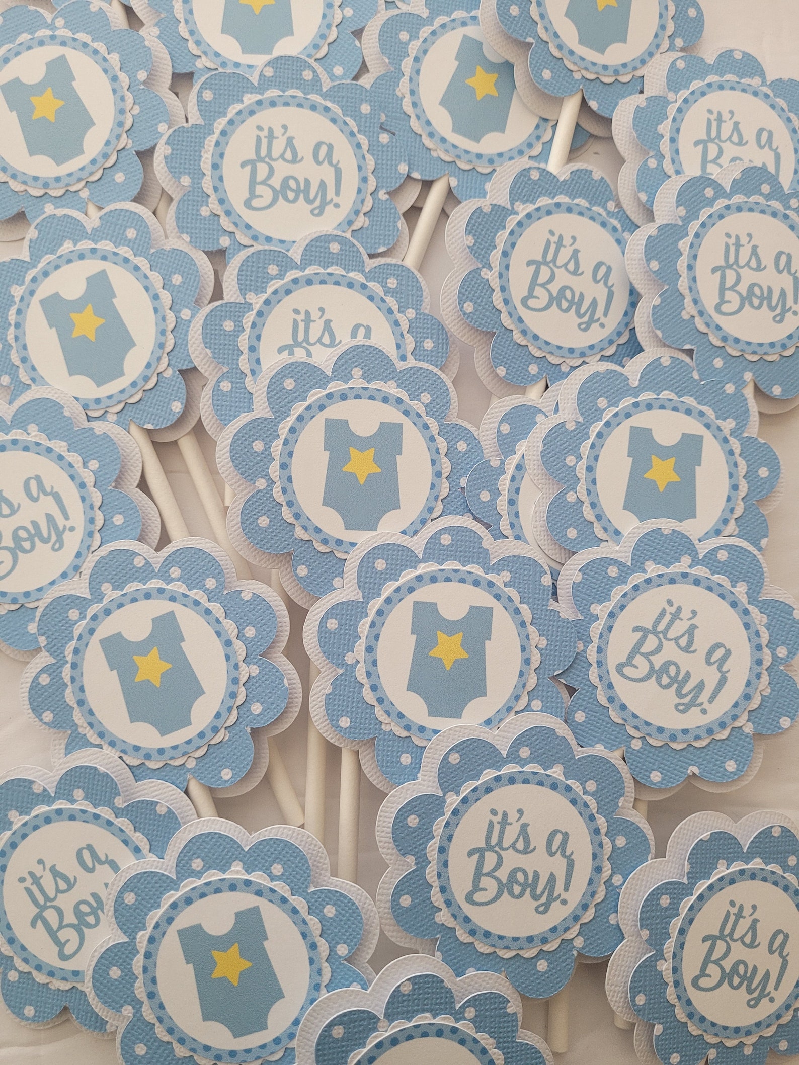 BABY BOY Cupcake Toppers It's a Boy Cupcake Toppers Etsy