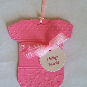 BABY SHOWER Favor Tags Baby Girl Favor Tags Set of 12 image 2