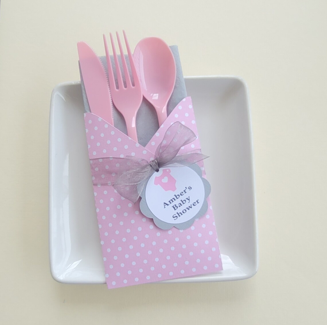 Baby Shower Utensil Holders Baby Shower Flatware Holders Etsy