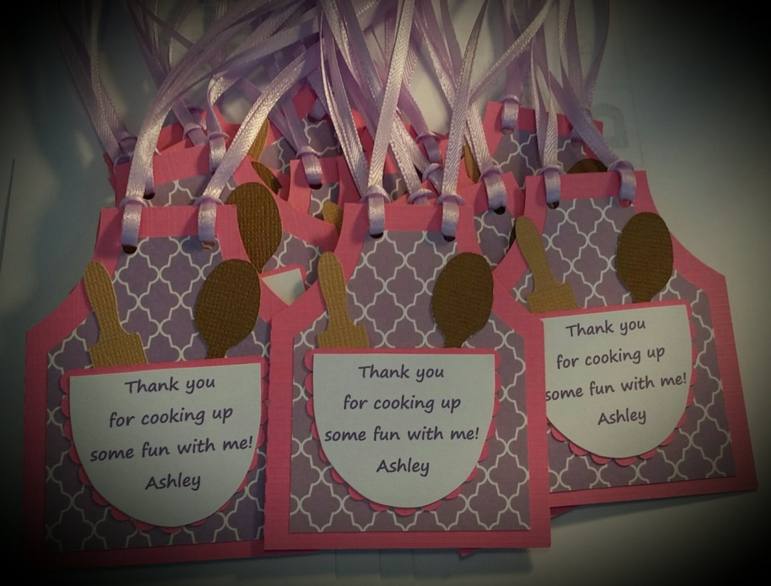 Cooking Party Favor Tags - Baking Party Favor Tags - Birthday Party ...