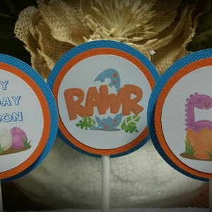 Dinosaur Party Cupcake Toppers - Dinosaur Birthday Party Cupcake Toppers - Dinosaur Cupcake Toppers - Dinosaur Party - Dinosaur - Set of 12