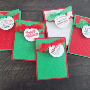 Set of 5 - CHRISTMAS Gift Card Holders - Christmas Gift - Christmas