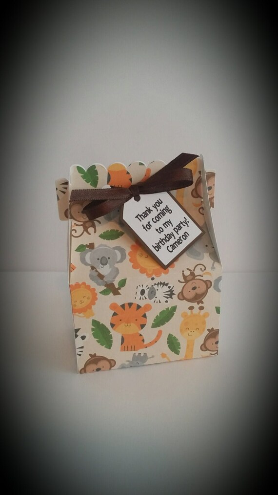 Safari Party Favor Box Zoo Party Favor Box Safari Favor Etsy