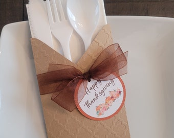 Printable Thanksgiving Silverware Cutlery Holders Instant - Etsy