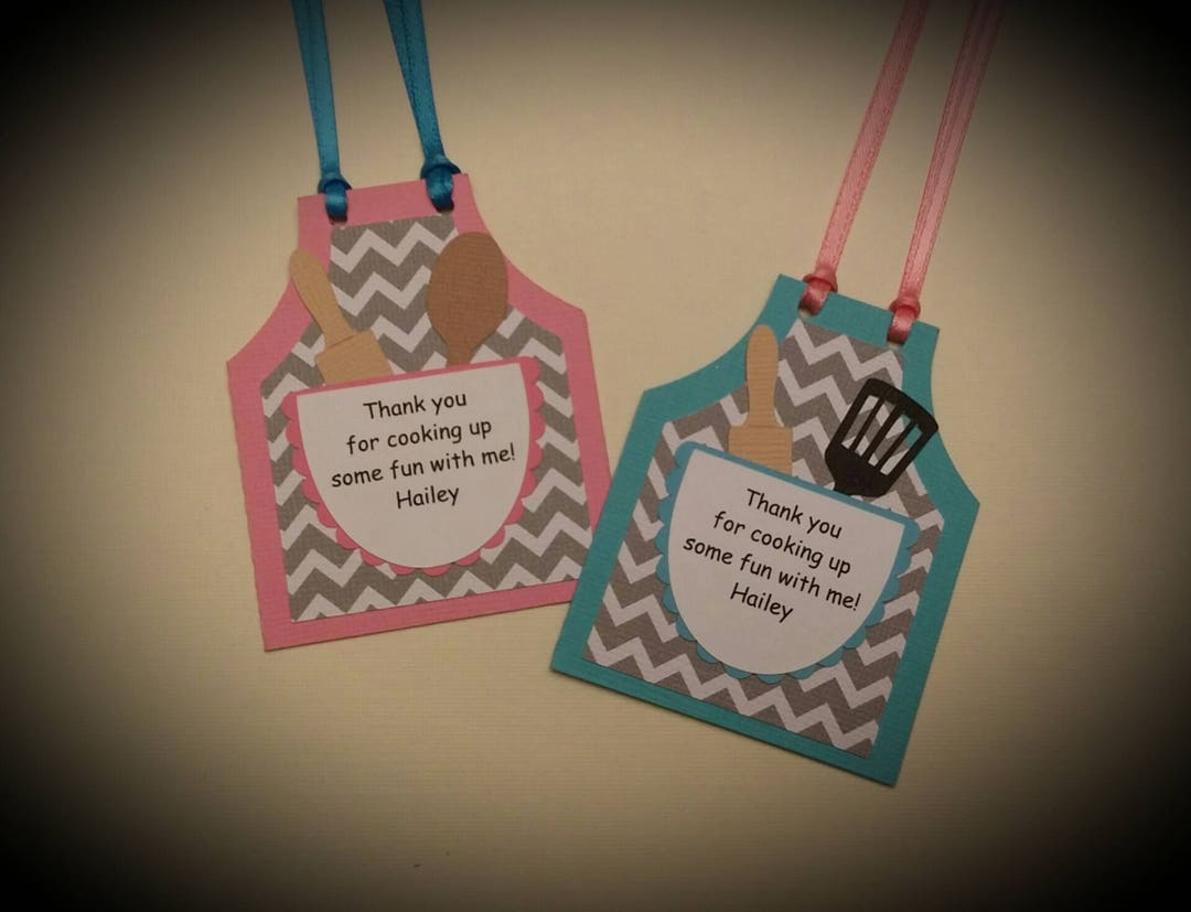 Cooking Party Favor Tags - Baking Party Favor Tags - Birthday Party ...