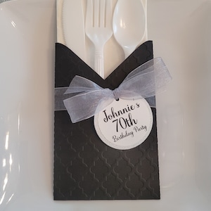 Birthday Party Utensil Holders - Birthday Party Flatware Holders - Birthday Party Table Setting - Birthday Party Table Decor - Set of 10