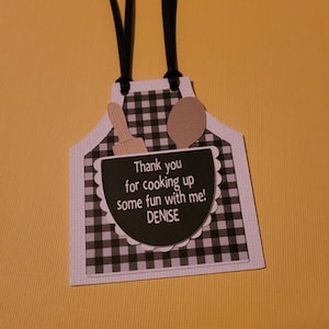 Cooking Party Favor Tags - Baking Party Favor Tags - Birthday Party Favor Tags - Set of 12