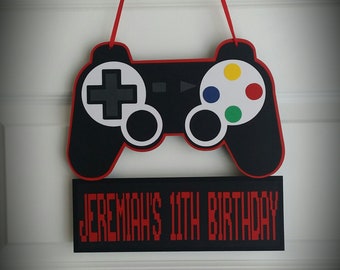 Gamer Bedroom Door Hanger Gaming Decor Boys or Girls Gaming Controller Kids Video Game Name Sign Gamer Bedroom Door Hanger Gaming Decor Boys or Girls Gaming Controller Kids Video Game Name Sign