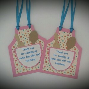 Cooking Party Favor Tags - Baking Party Favor Tags - Birthday Party Favor Tags - Set of 12