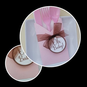 Baby Shower Utensil Holders - Baby Shower Flatware Holders - Baby Shower Table Setting - Baby Shower Table Decor - Set of 10
