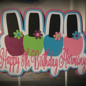 Spa Party Cake Topper - Birthday Party Cake Topper - Spa Birthday Party Cake Topper - Spa Cake Topper - Spa - Cake Topper