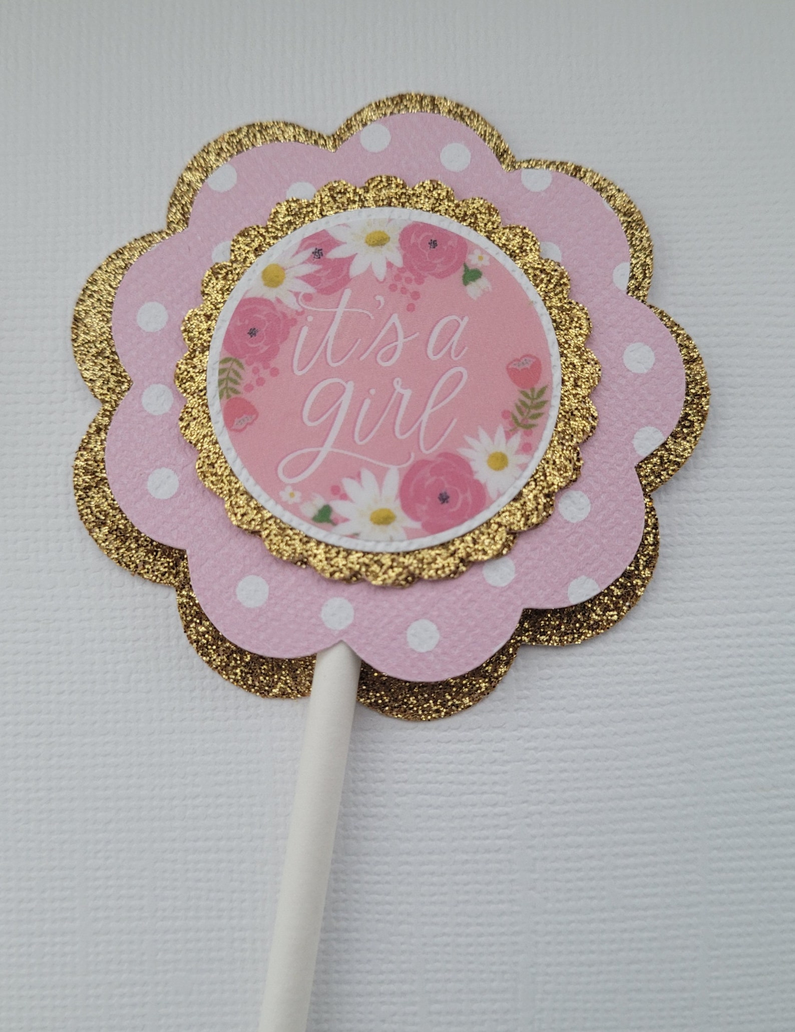 It's a Girl Cupcake Toppers Baby Girl Cupcake Toppers Etsy