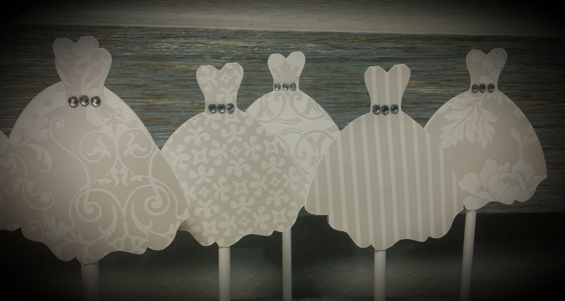 WEDDING DRESS CUPCAKE Toppers Wedding Cupcake Toppers Etsy