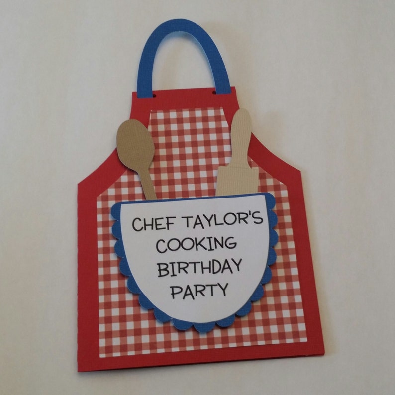 Cooking Party Invitations Baking Party Invitations Birthday Party Invitations Set of 8 image 4