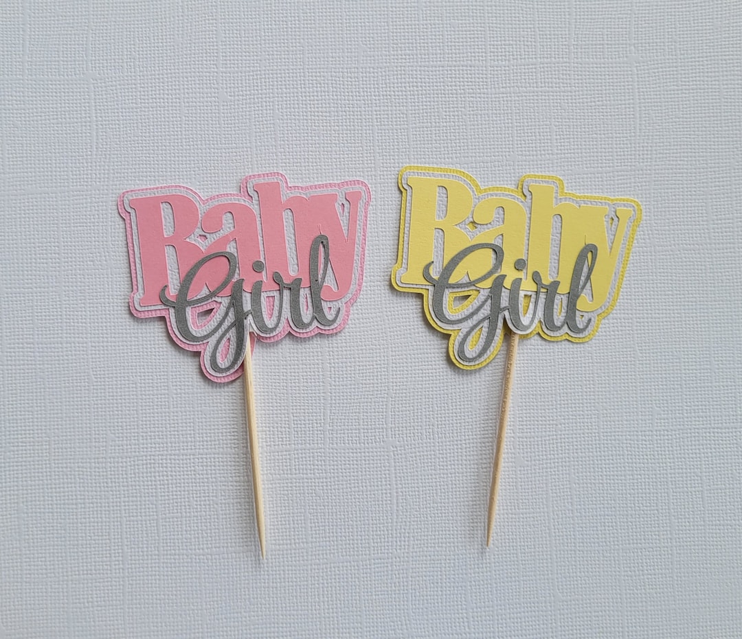 Baby Girl Cupcake Toppers It's a Girl Cupcake Toppers Baby Shower