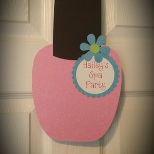 Spa Party Door Sign - Birthday Party Door Sign - Birthday Door Sign