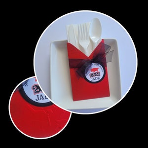 Graduation Utensil Holders - Graduation Flatware Holders - Graduation Table Setting - Graduation Table Decor - Set of 10