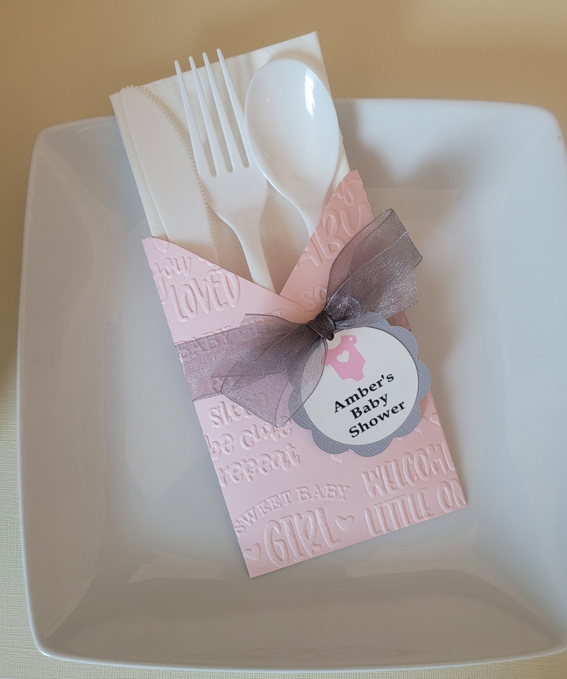Baby Shower Utensil Holders Baby Shower Flatware Holders Etsy