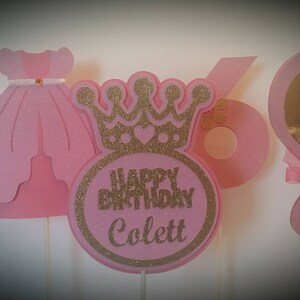 Princess Party Centerpiece Sticks - Birthday  Party Centerpiece Sticks - Party Decoration Sticks - Princess Party  Set of 4
