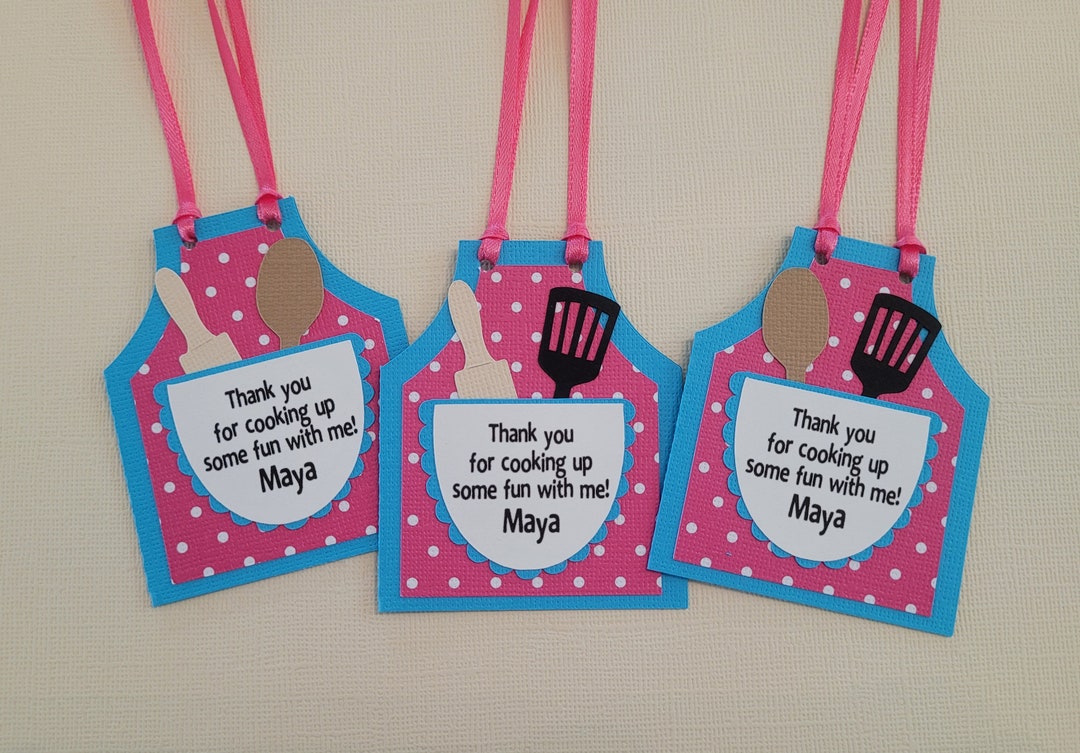 Cooking Party Favor Tags - Baking Party Favor Tags - Birthday Party ...
