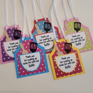Cooking Party Favor Tags - Baking Party Favor Tags - Birthday Party Favor Tags - Set of 12