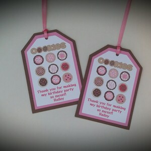Cookie Decorating Birthday Party Favor Tags - Cookie Decorating Favor Tags - Cookie Decorating Tags - Cookie Decorating - Set of 12