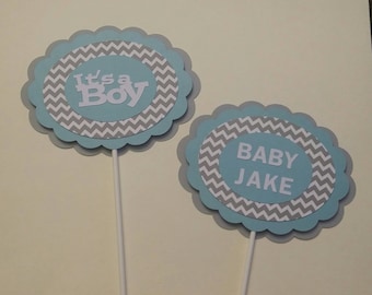 It's a Boy Centerpiece Sticks - Baby Shower Decoration Sticks - Baby Shower Centerpiece Sticks - Set of 4