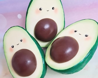 Nähgewicht Avocado – kawaii Stoffgewicht aus Fimo – ideal zum Nähen, Quilten & Basteln versandbereit