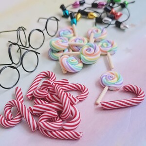 Wichtelzubehör Zuckerstange Lichterkette Mini-Lolli & Brille – niedliche Accessoires für Wichteltür oder Puppenhaus image 5