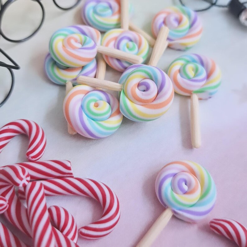 Wichtelzubehör Zuckerstange Lichterkette Mini-Lolli & Brille – niedliche Accessoires für Wichteltür oder Puppenhaus image 4